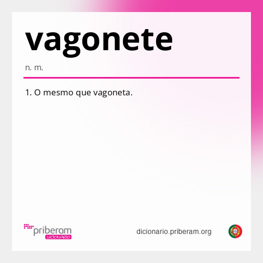 Significado de vagonete