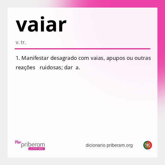 Significado de vaiar