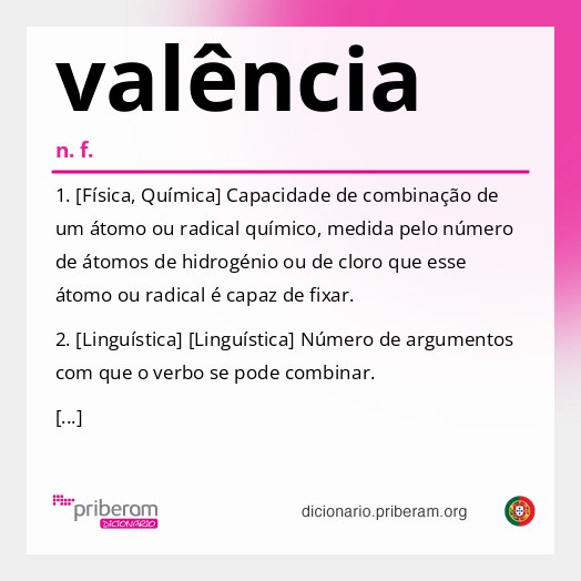 Significado de valência