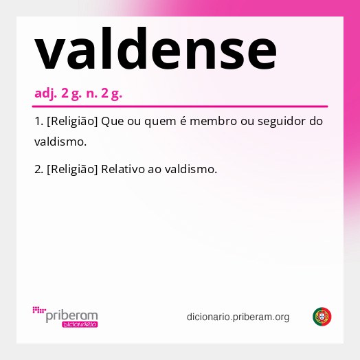 Significado de valdense