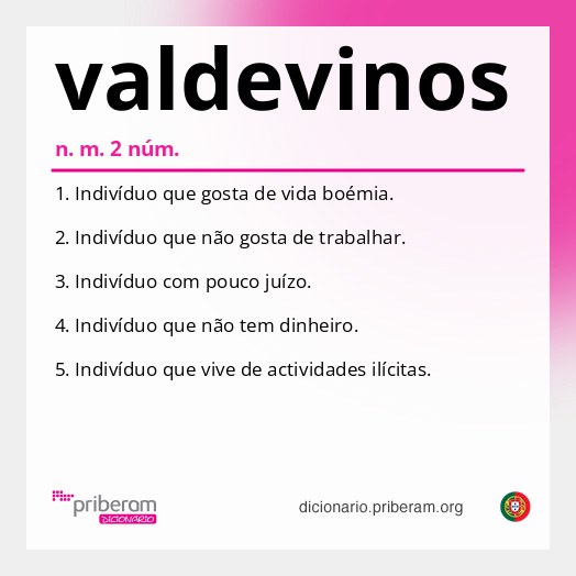 Significado de valdevinos