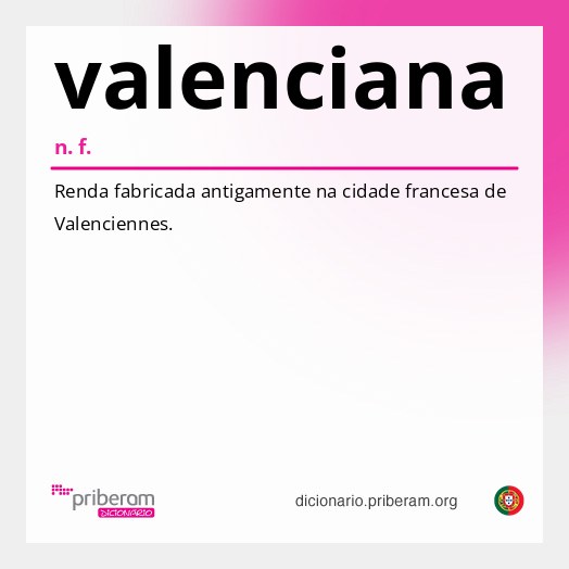 Significado de valenciana