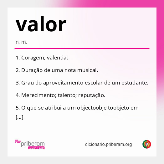 Significado de valor