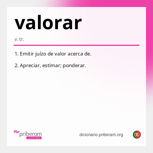 Significado de valorar