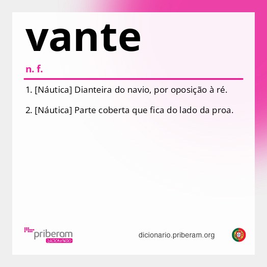 Significado de vante