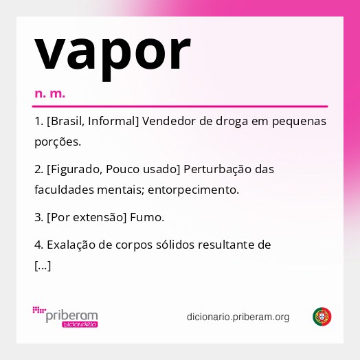 Significado de vapor