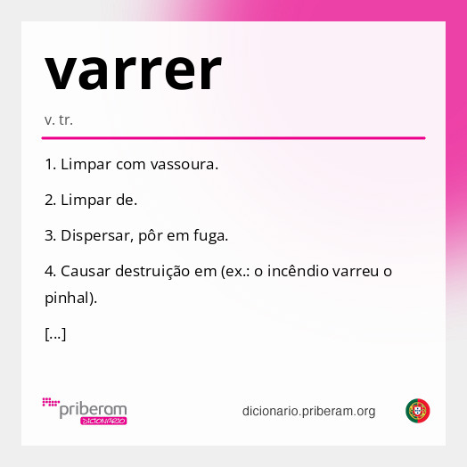 Significado de varrer