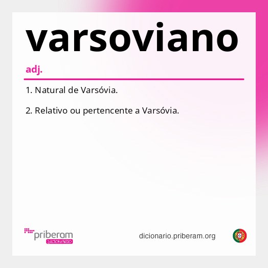Significado de varsoviano