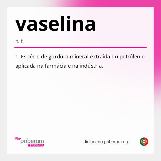 Significado de vaselina