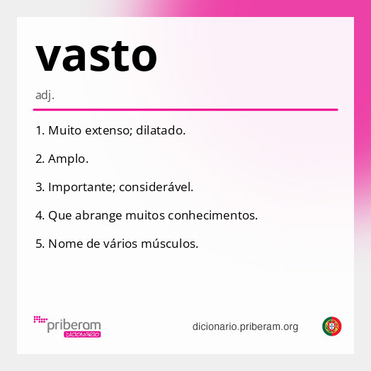 Significado de vasto