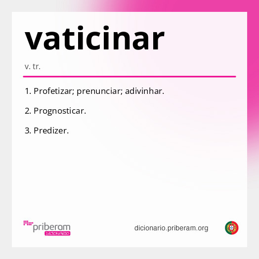 Significado de vaticinar