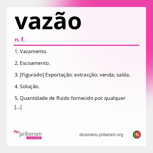 Significado de vazão