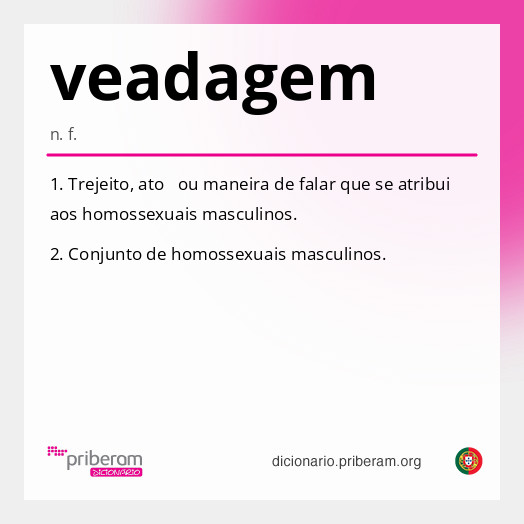 Significado de veadagem