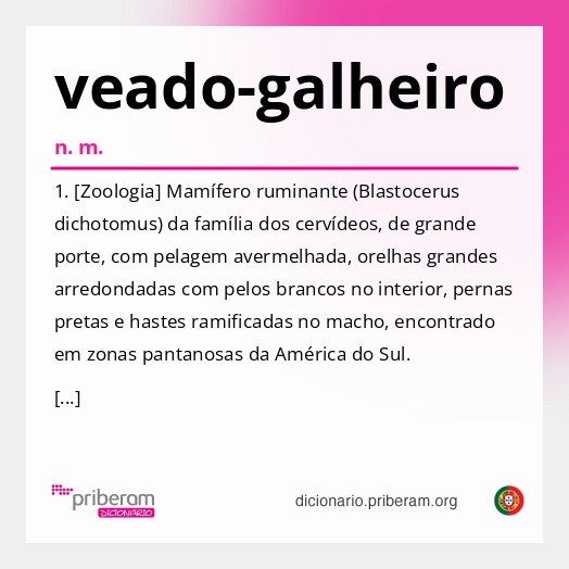 Significado de veado-galheiro