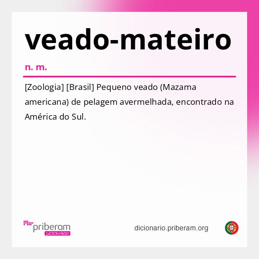 Significado de veado-mateiro