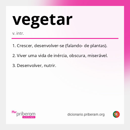 Significado de vegetar