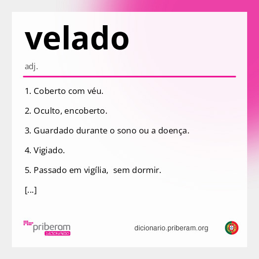 Significado de velado