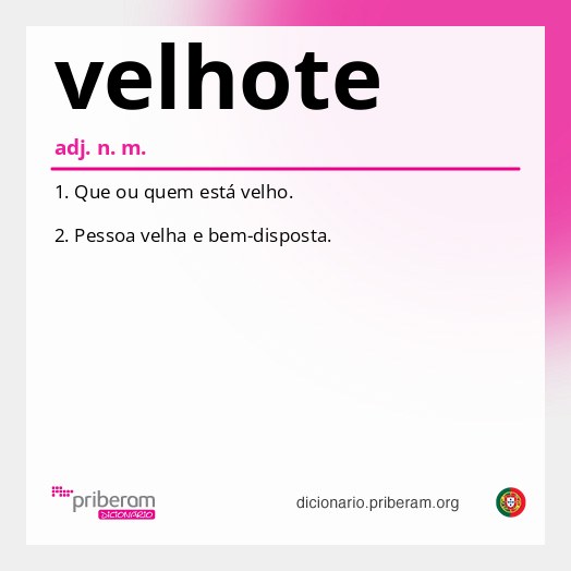 Significado de velhote