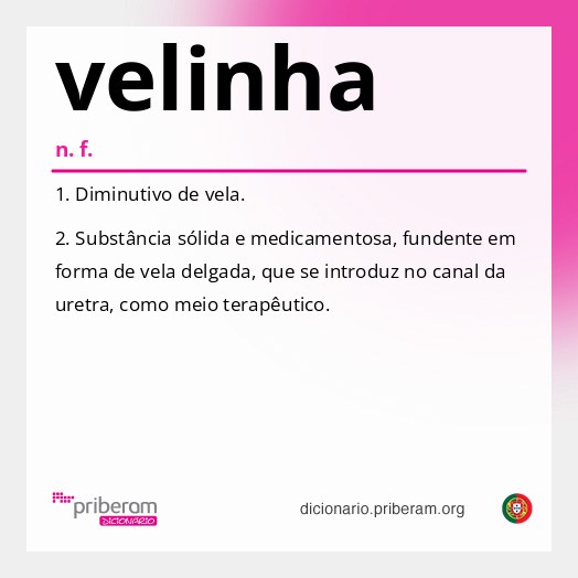 Significado de velinha