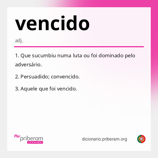 Significado de vencido