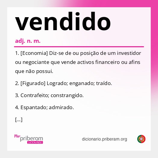 Significado de vendido