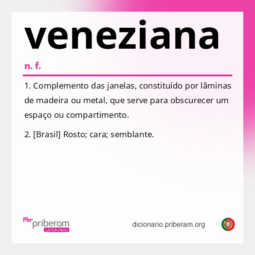 Significado de veneziana