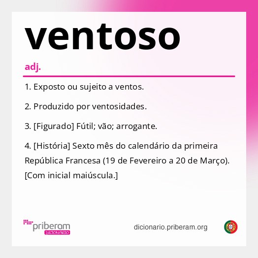 Significado de ventoso