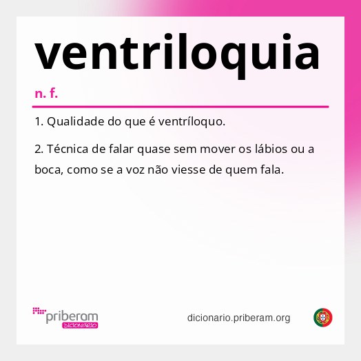 Significado de ventriloquia