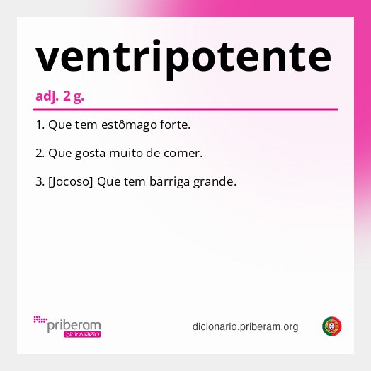 Significado de ventripotente
