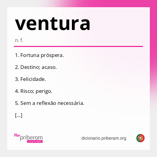 Significado de ventura