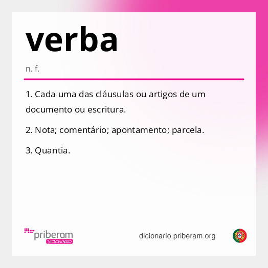 Significado de verba