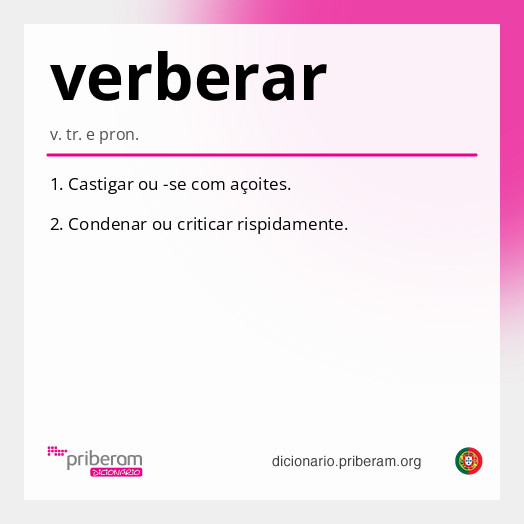 Significado de verberar