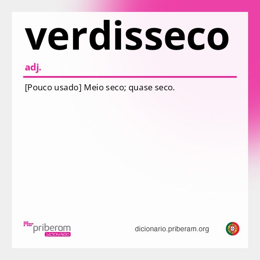 Significado de verdisseco