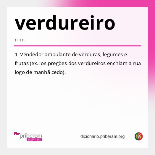 Significado de verdureiro