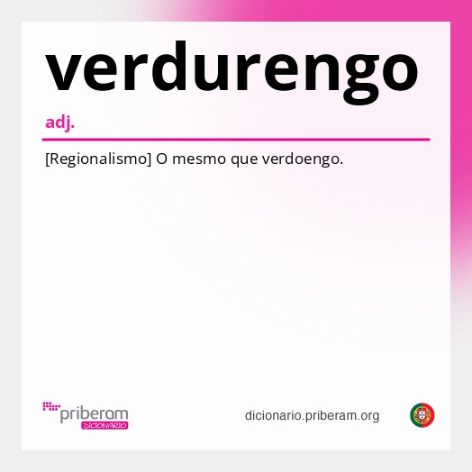 Significado de verdurengo