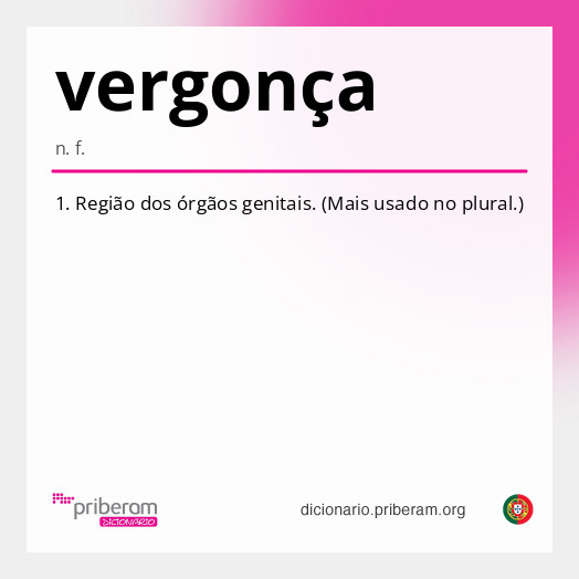 Significado de vergonça