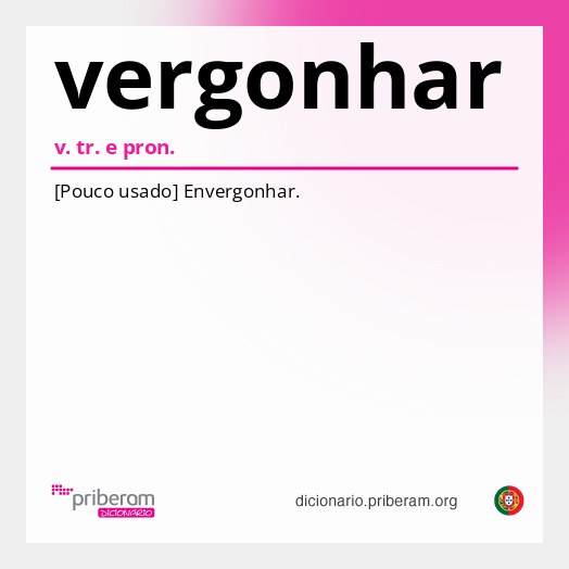 Significado de vergonhar