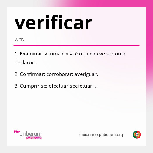 Significado de verificar
