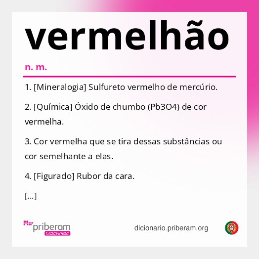 Significado de vermelhão