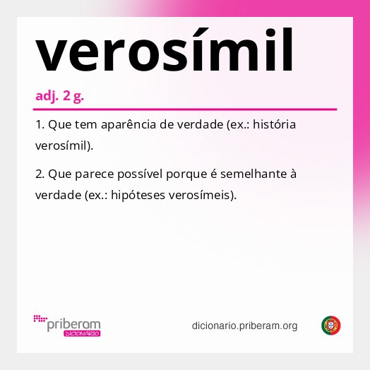 Significado de verosímil
