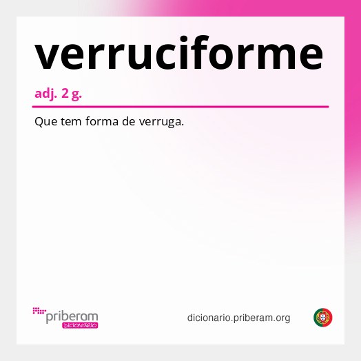 Significado de verruciforme