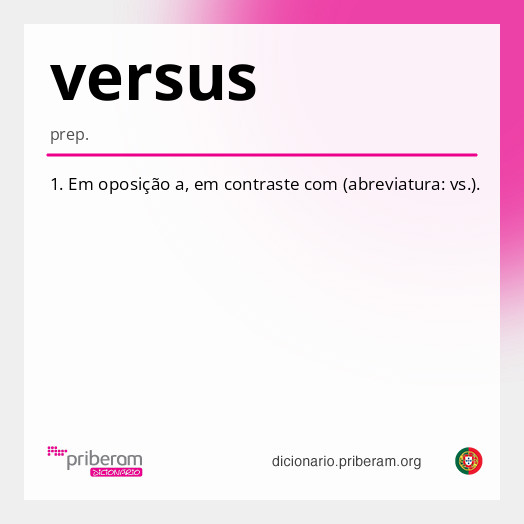 Significado de versus