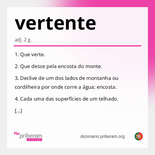 Significado de vertente