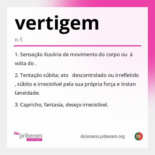 Significado de vertigem