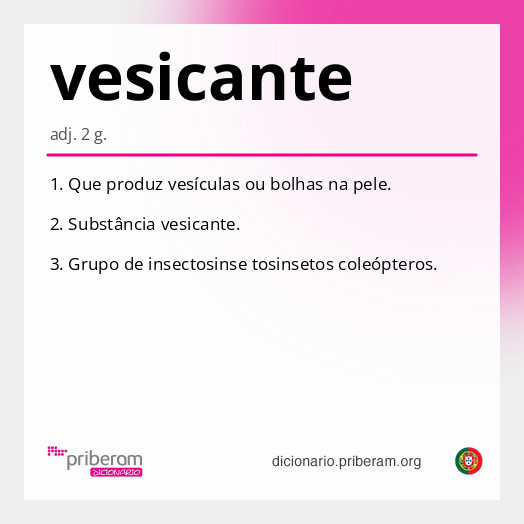 Significado de vesicante