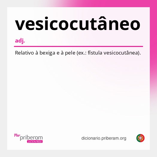 Significado de vesicocutâneo