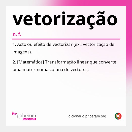 Significado de vetorização