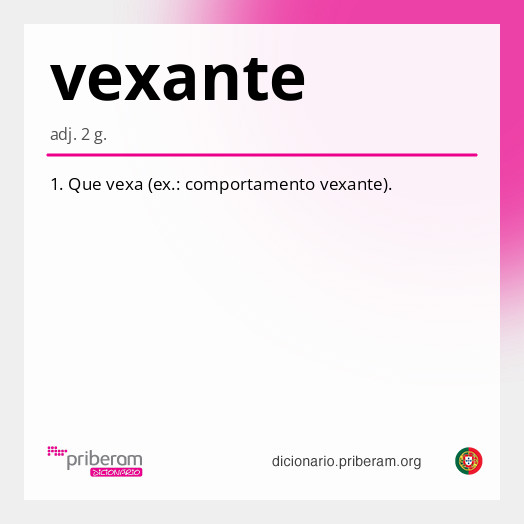 Significado de vexante