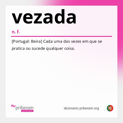 Significado de vezada
