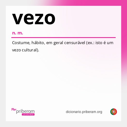 Significado de vezo